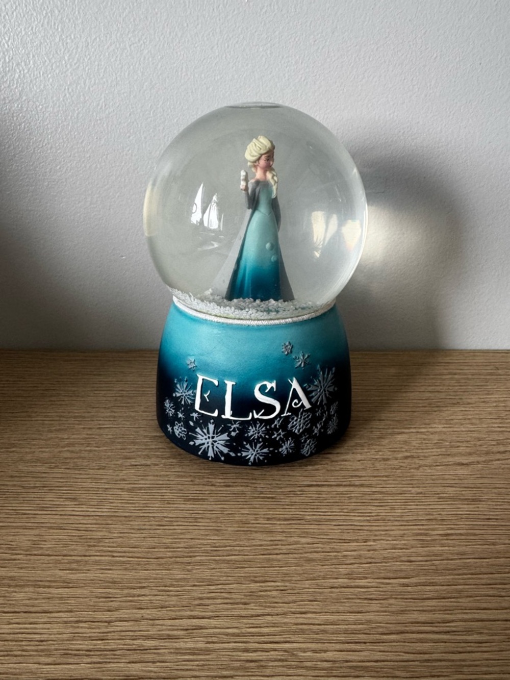 Disney Blue and White Snow Globe Base - 'Blue Danube' Music Globe